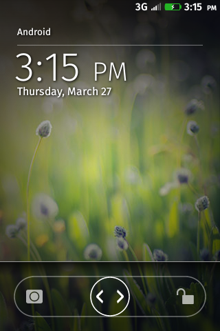 A screenshot of the emulator lockscreen