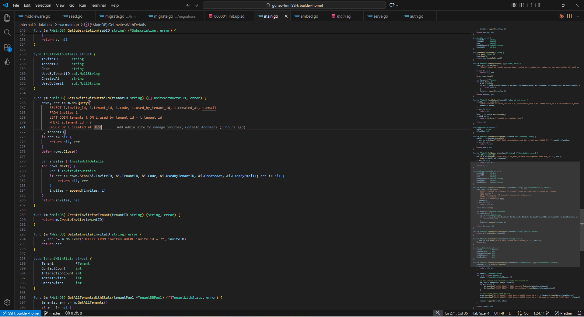 VS Code pointed to the same spot of code