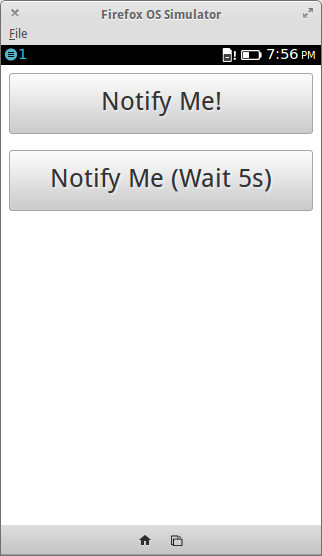 API Showcase using the default buttons